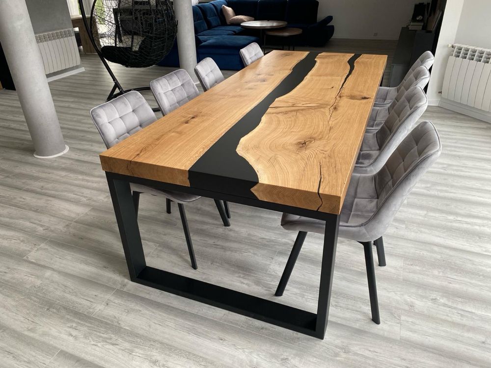 Stolik kawowy orzech zywica  80 cm x 45 cm