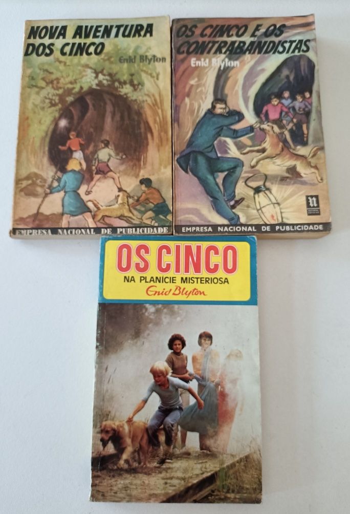 48 Livros de "Os Cinco" de Enid Blyton e O Pirata, em excelente estado