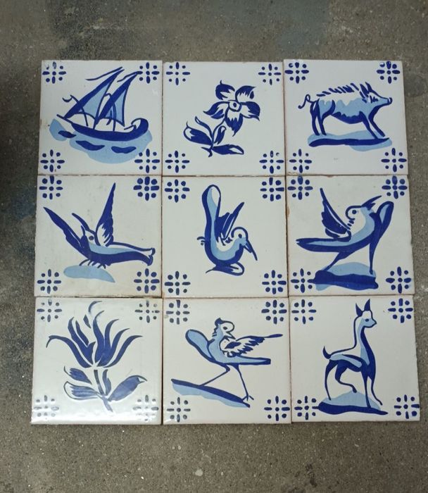 Azulejos de figura avulsa 13x13 cm de 1920 lusitania