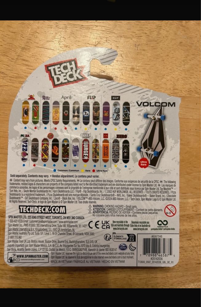 Tech deck volcom ultra rare