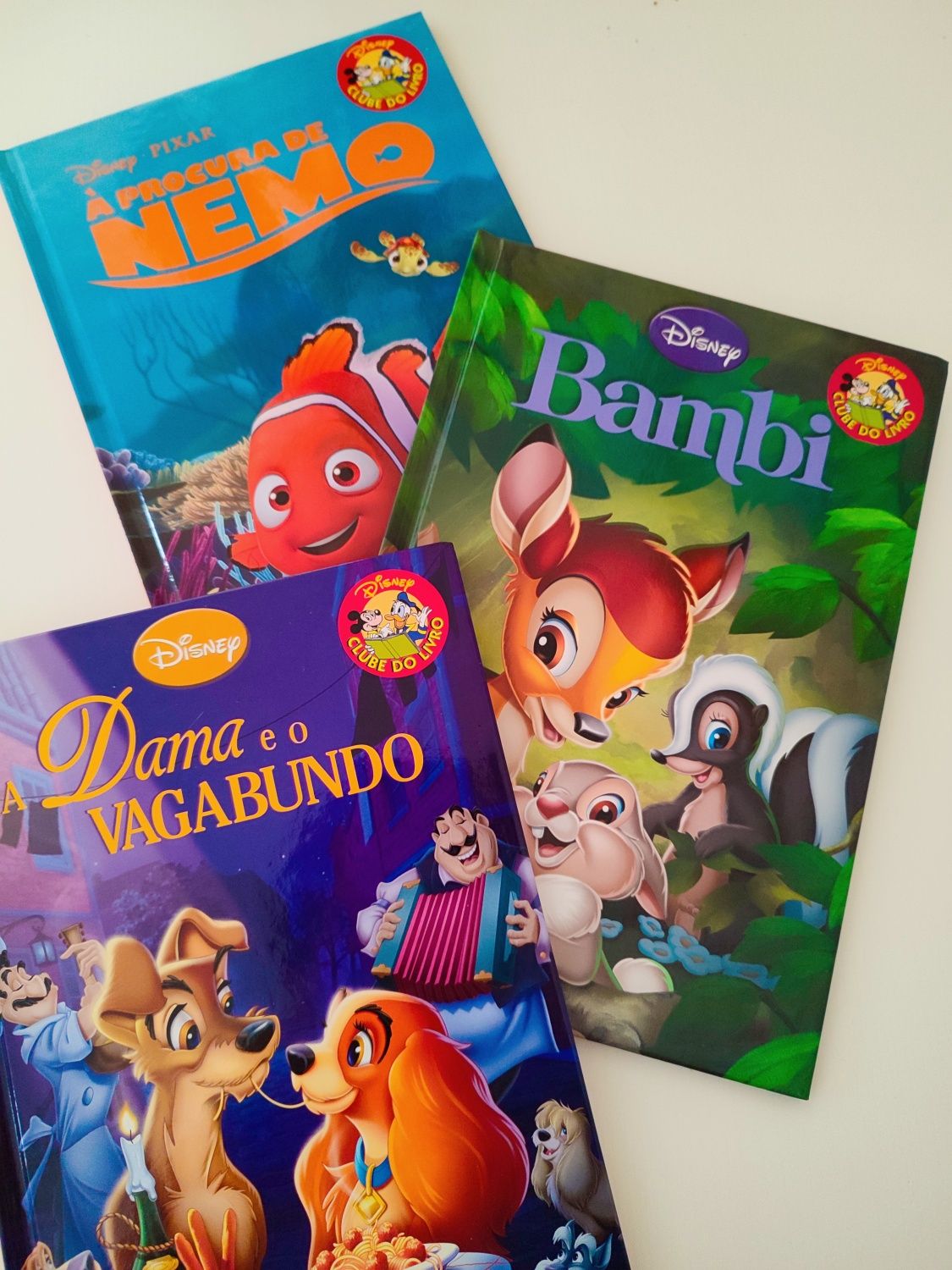 Pack 3 Livros Novos: A Dama e o Vagabundo, Bambi, À Procura de Nemo