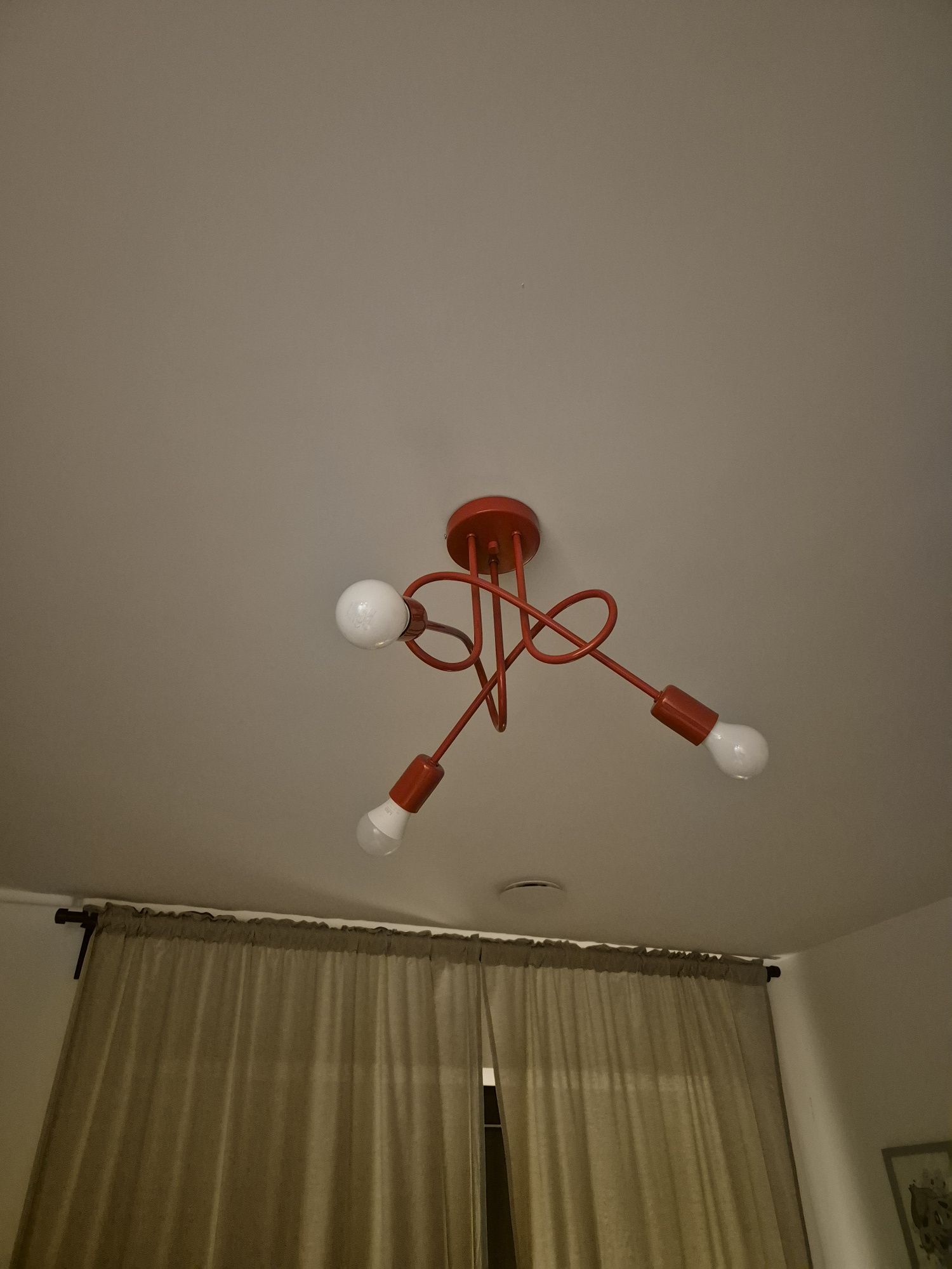 Lampa loft czerwona