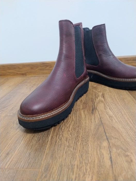 Botki Clarks Burgundowe