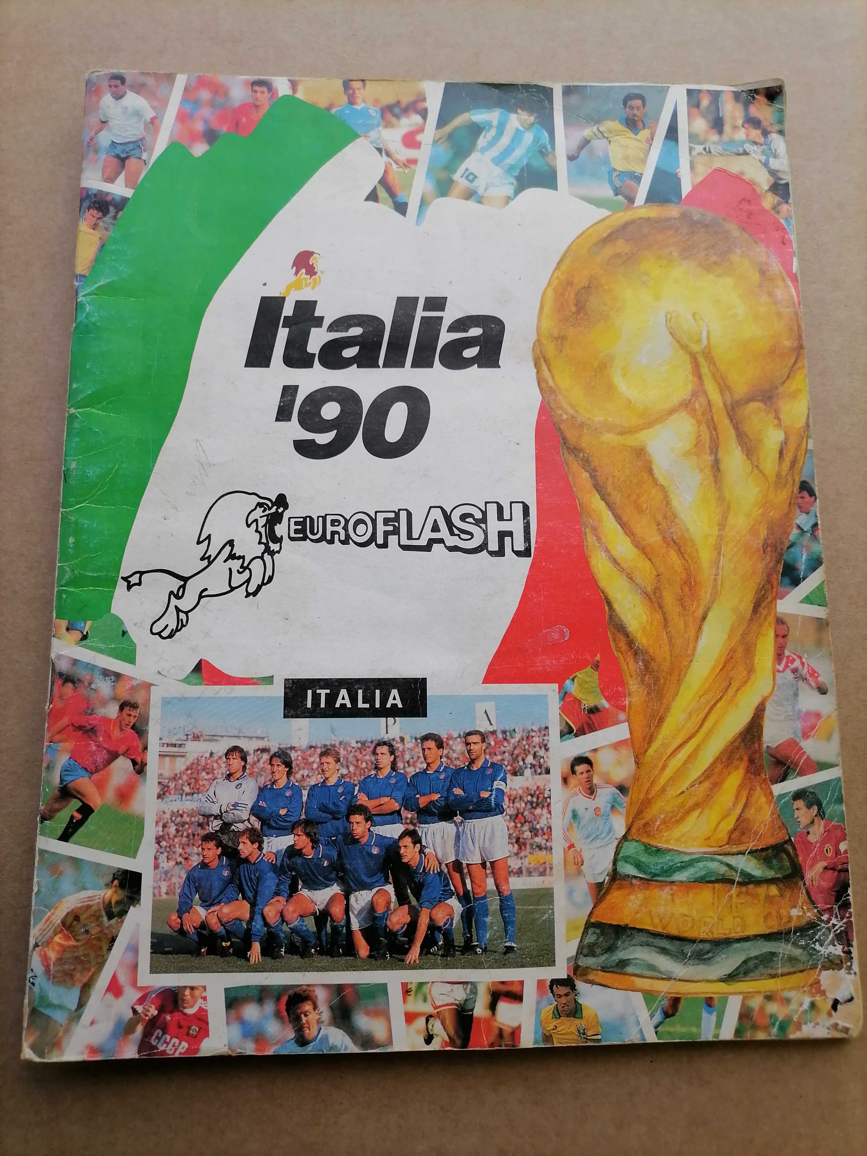 Caderneta Cromos Mundial Itália 90 EuroFLASH c/Cromo Maradona