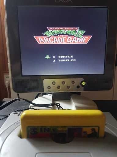 Kartridż 3 in 1 Żółwie Ninja Contra Pegasus
