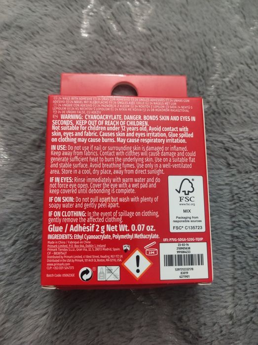 Świąteczne sztuczne paznokcie tipsy migdałki 24 szt