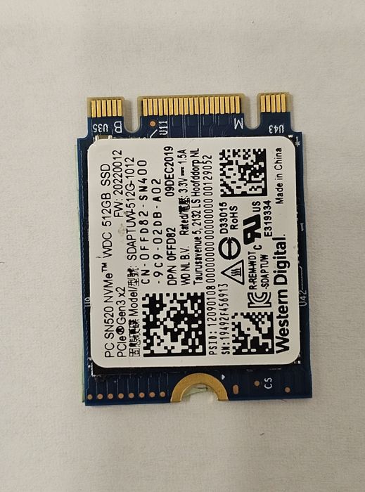 Dyski SSD m2 pojemności 512 Gb, rozmiar: 2230 i 2280