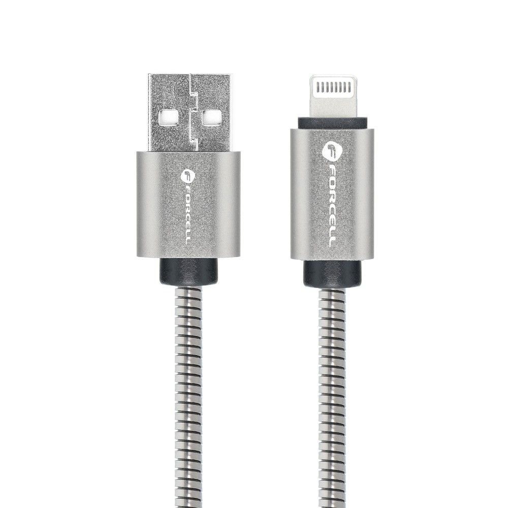 FORCELL F-ENERGY Metal C236 kabel USB A do Lightning 2,4A 12W 1 m