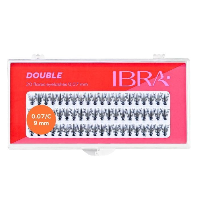 Ibra Kępki sztucznych rzęs Double Knot-Free 0.07 C-9mm 60szt.
