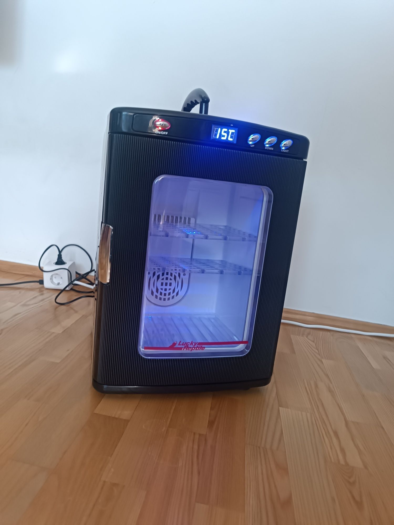 Inkubator Herp Nursey II Lucky Reptile 5-60 stopni lodówka 12V peltier