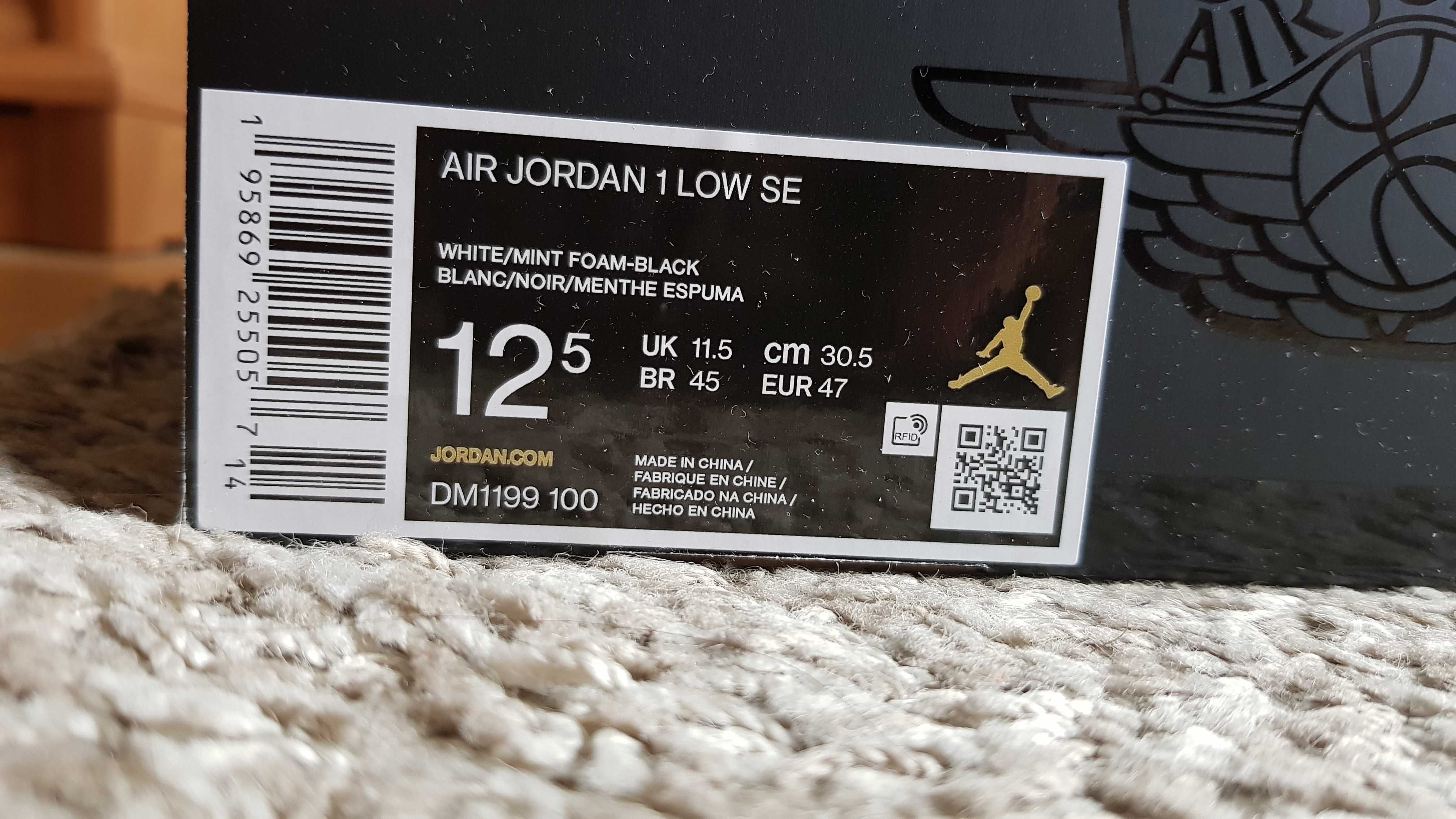 Jordan 1 low 47-12,5US Tie-Dye nowe og box białe czarne