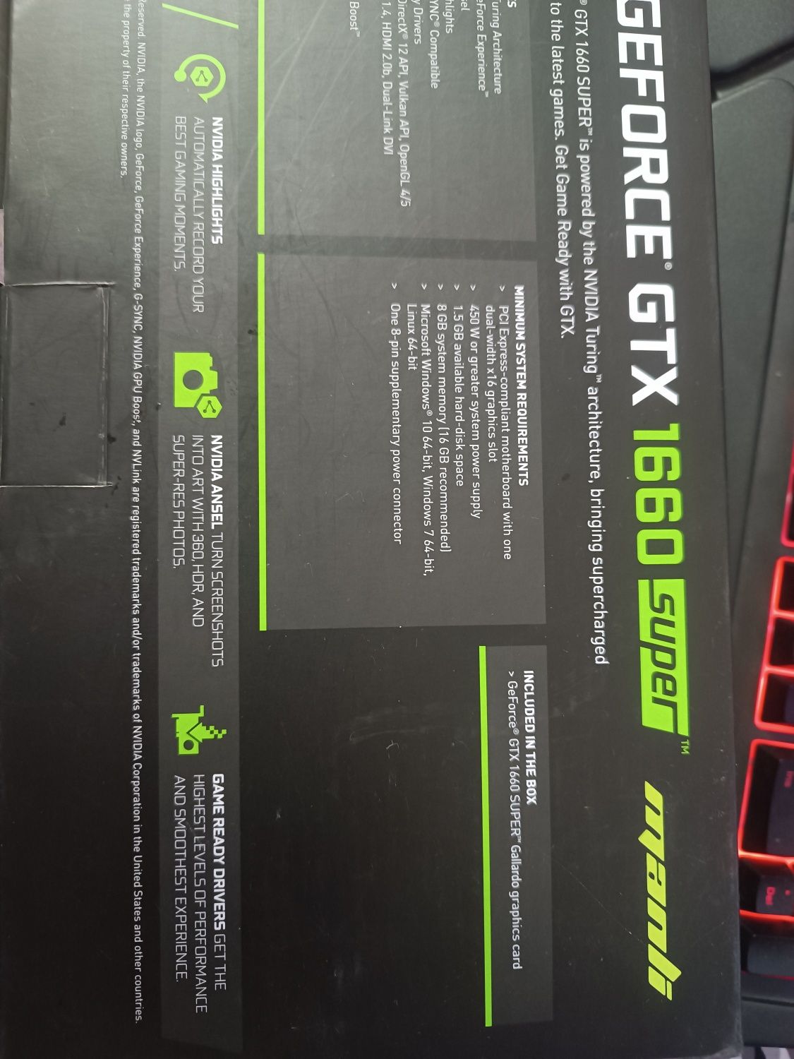 nvidia geforce gtx 1660 super
