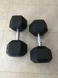2 Halteres hexagonais de musculação de 25 kilos. Óptimo estado.
