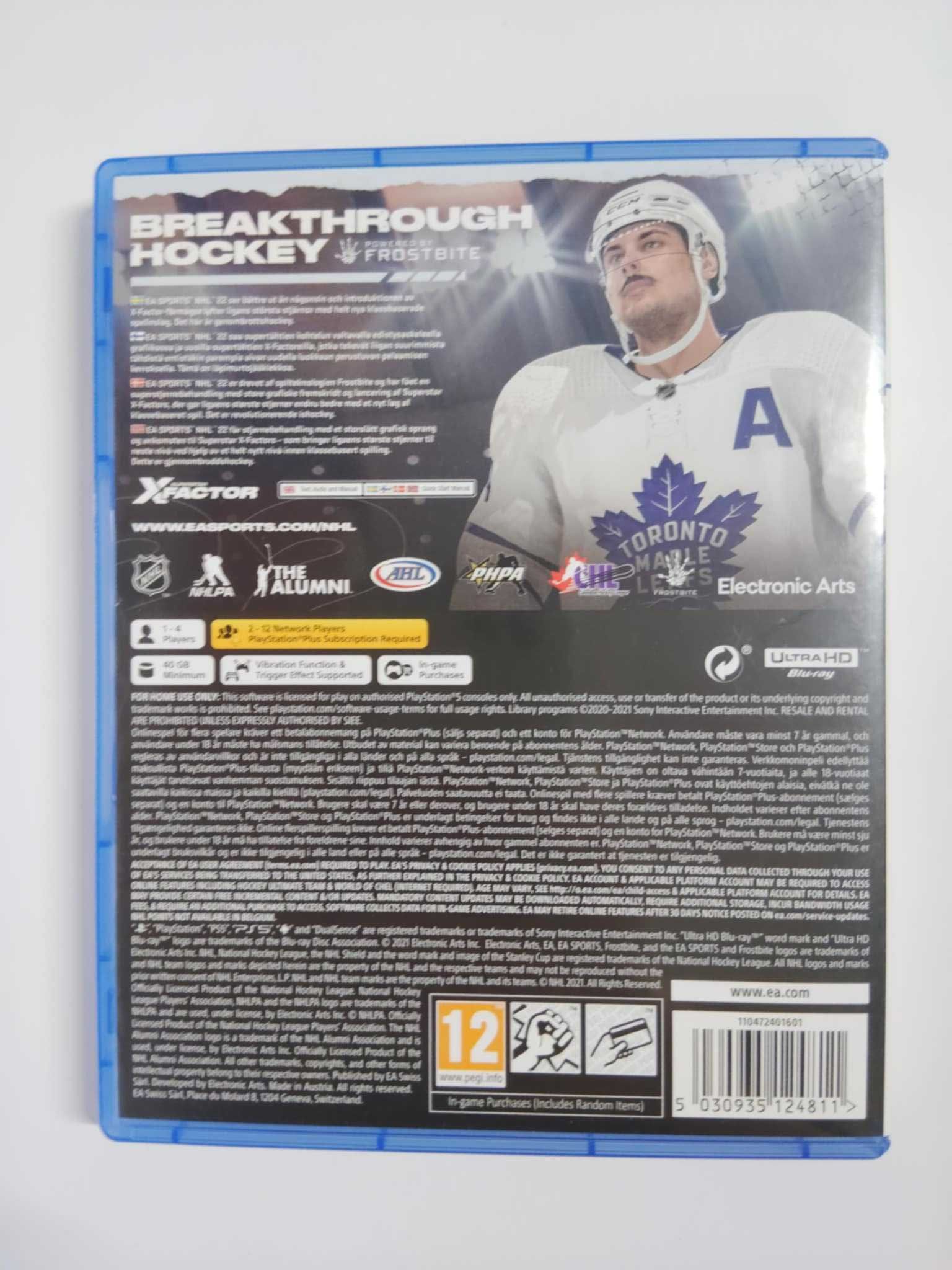 NHL 22 PS5 Angielska wersja gry hokej 2022