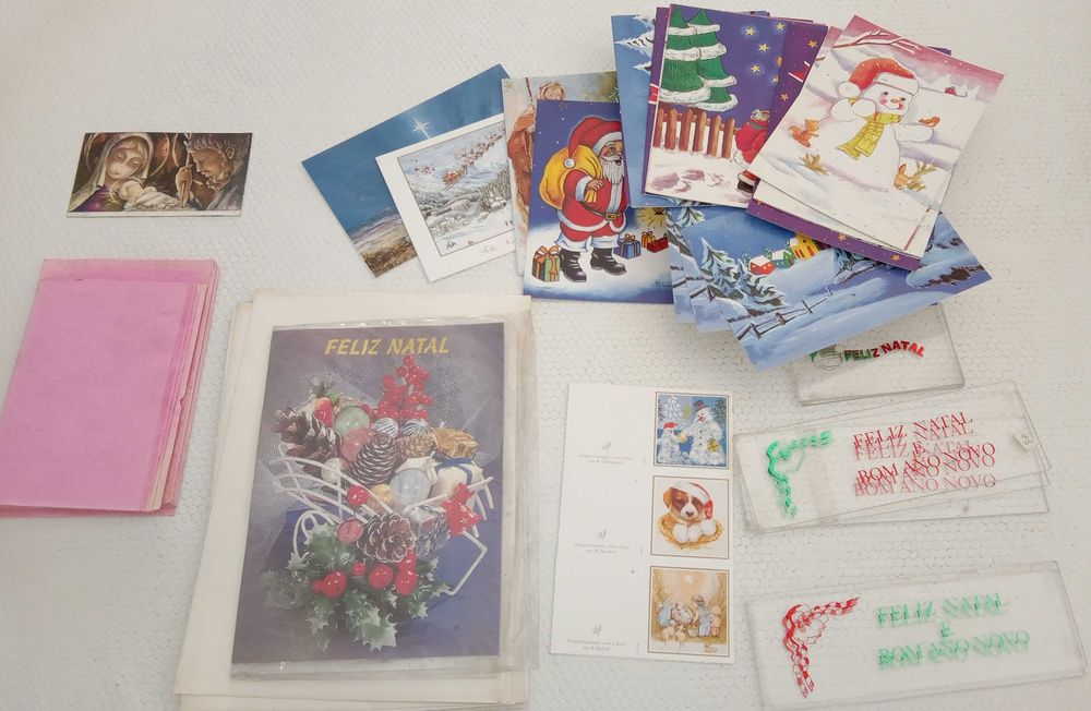 Postais e acrílicos de natal, lote por 5€
