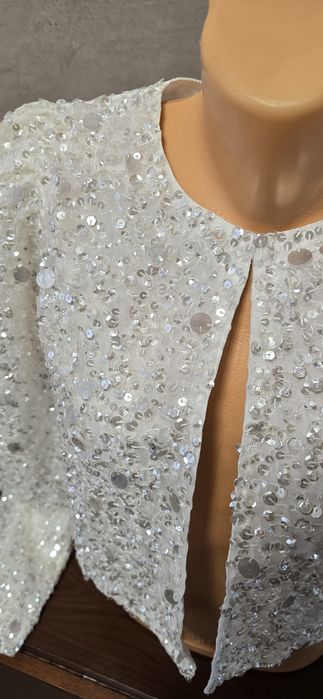 Вкорочений жакет в паєтках Asos