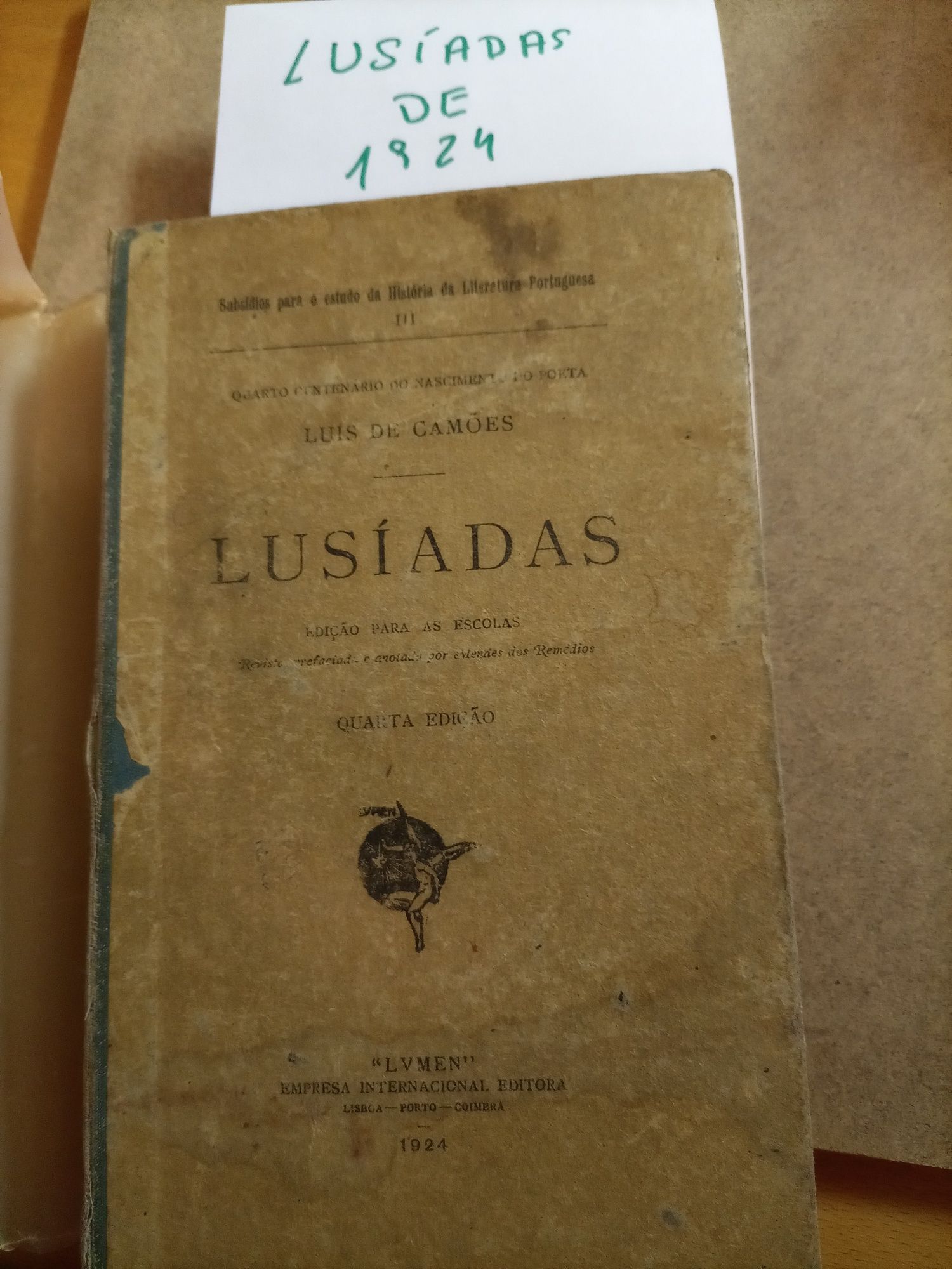 Literatura portuguesa  Os Lusíadas de 1924