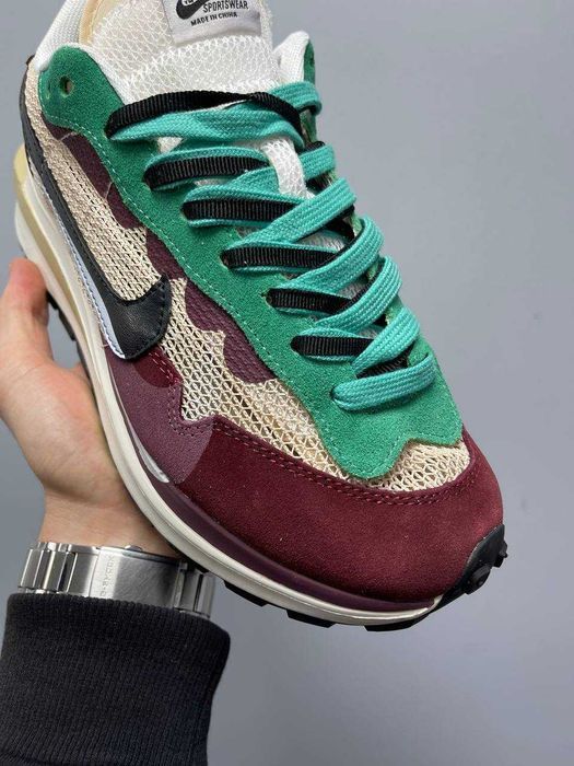 Мужские кроссовки Sacai x Nike Vaporwaffle ‘Villain Red’ Размеры 40-45