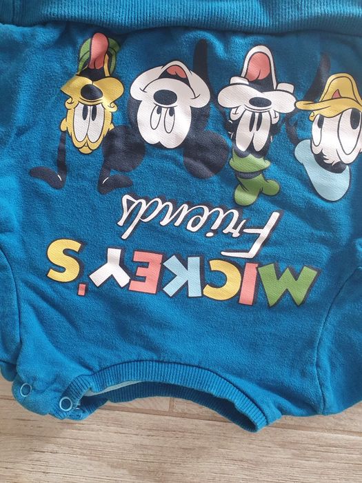 Dres dresik komplet niemowlęcy chłopiec myszka Miki 74 cm