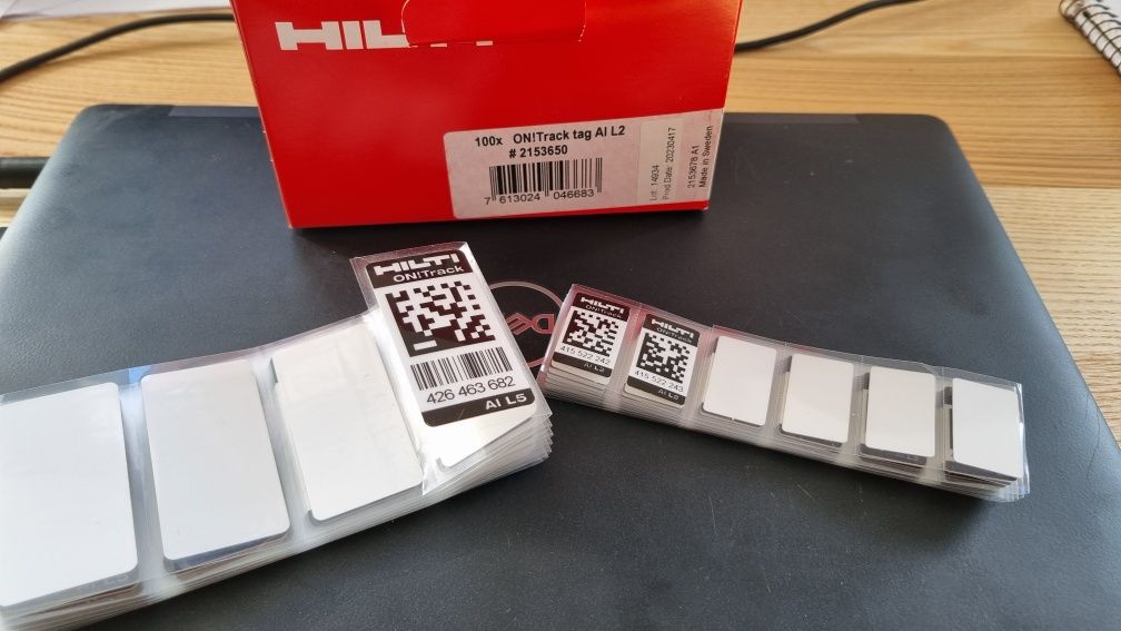 Naklejka na narzędzia Hilti On!Track QR AI L5 L2