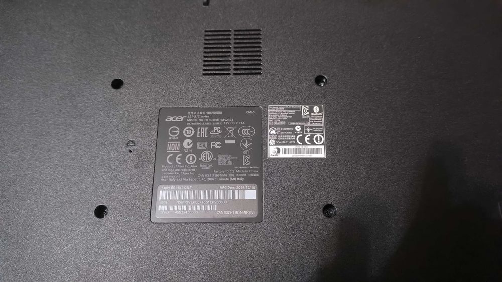 Laptop Acer Aspire ES1-512C9LT bez dysku