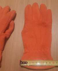 Ciepłe pomarańczowe polarowe rękawiczki ESPRIT dla nastolatki