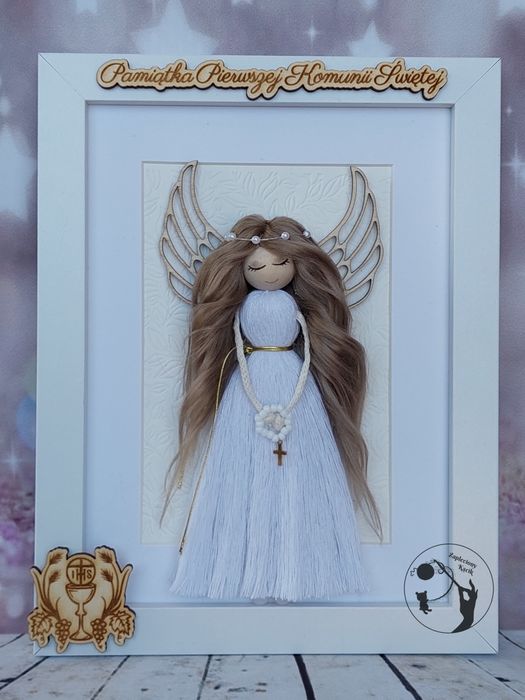 Pamiątka Pierwszej Komunii Świętej Ramka HANDMADE