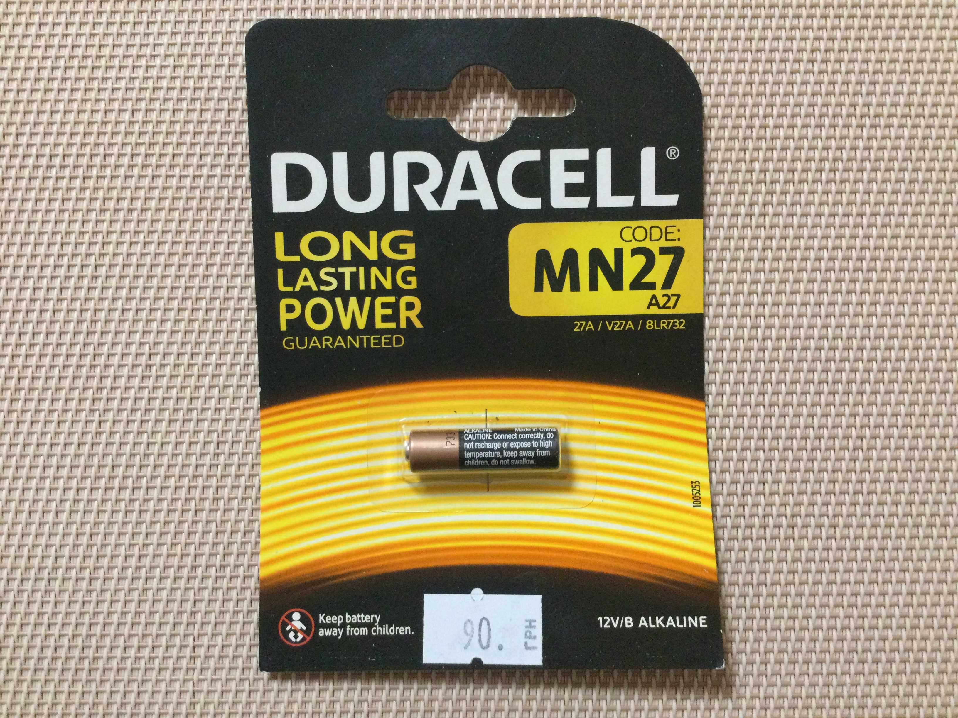 Нова батарейка Duracell MN27 BLN