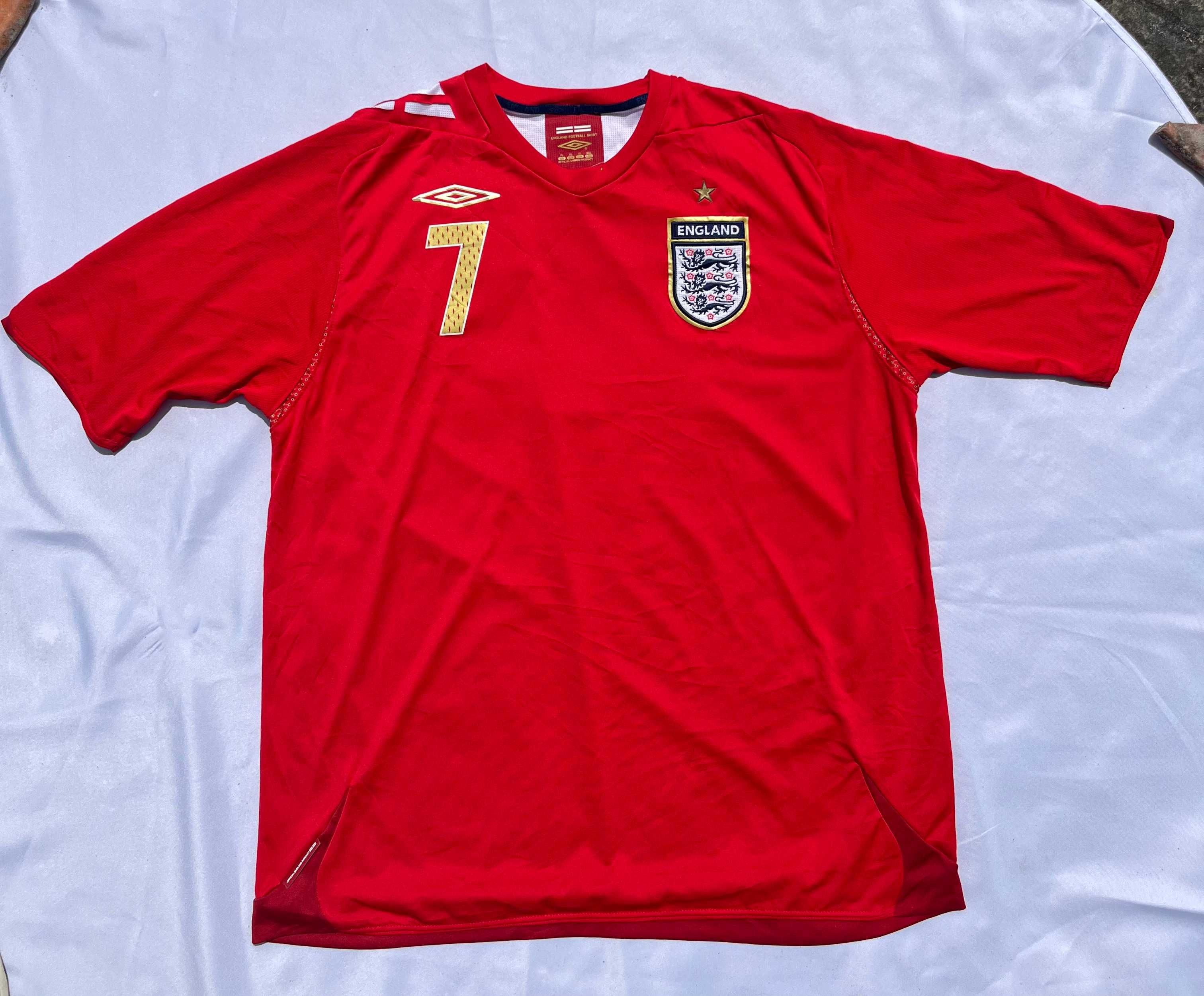 England #7 BECKHAM 2006/2008 Football Umbro Jersey Size XL