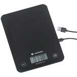Elektroniczna waga kuchenna, ładowana przez usb, 21,5 x 16 cm, czarna