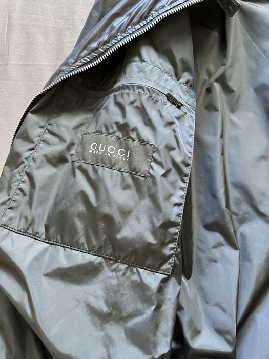 Casaco Gucci Blue Shiny Nilon Bomber - L (56)