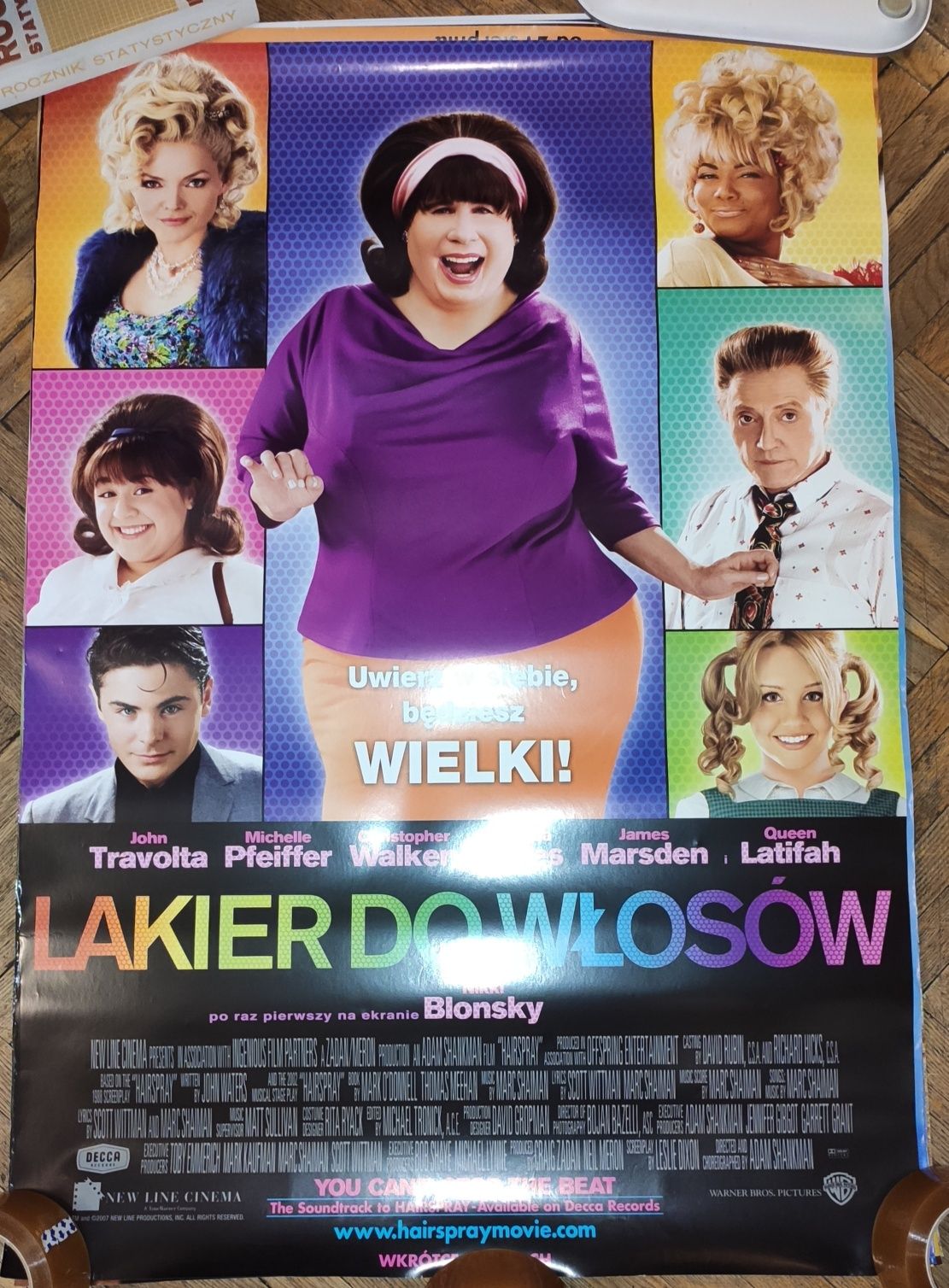 Lakier do włosów plakat filmowy oryginalny Travolta Latifah Walken Pfe