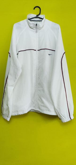 Kurtka  męska Nike Biała vintage 90' 00 wiatrówka męska lined full zip