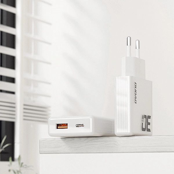 Ładowarka sieciowa GaN Dudao A30EUT 30W USB-A / USB-C + kabel USB-C -