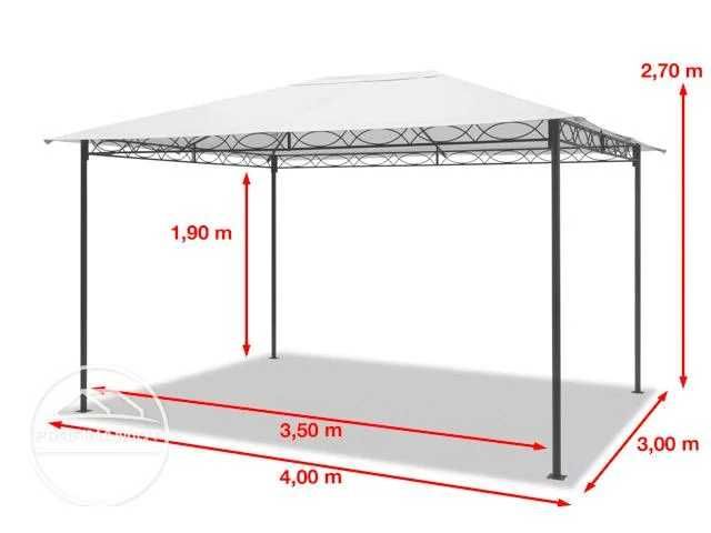 Pawilon ogrodowy Rendezvous Classic szampański, 3x4m