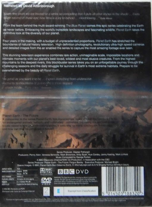 PACK 5 DVDs SELADOS "Planet Earth" Complete BBC Series Special Ed 2006