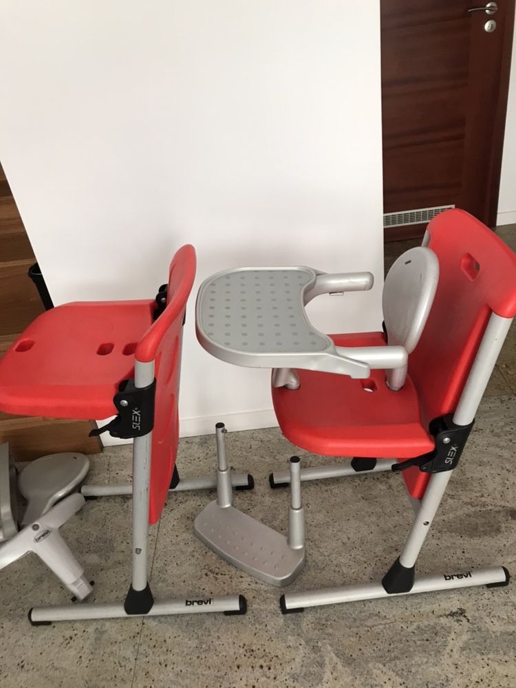 Krzesło do karmienia - Brevi typ Slex czerwony - 2 sztuki