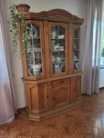 Masywny porządny drewniany komplet mebli kredens i komoda do salonu