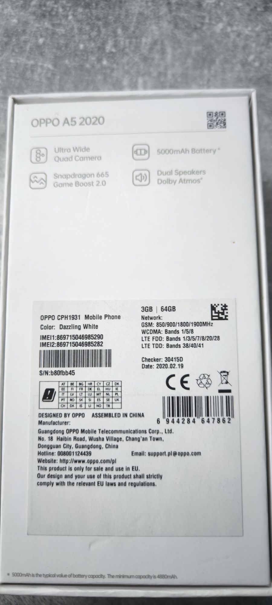 Telefon Oppo A5 2020