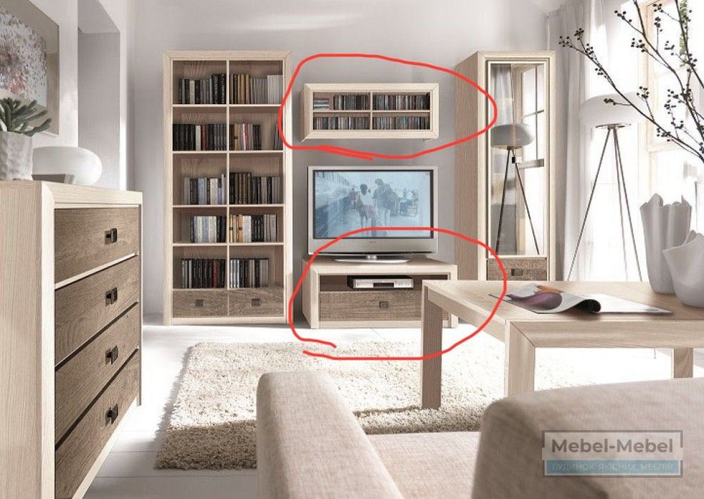 Тумба під телевізор,Вітрина навісна Коен 2