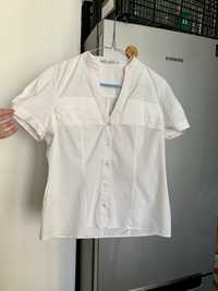 Блуза біла з рукавом фонариком (розмір 16)