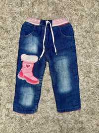 Штани на дівчинку джинси утеплені на махрі Дуже теплі