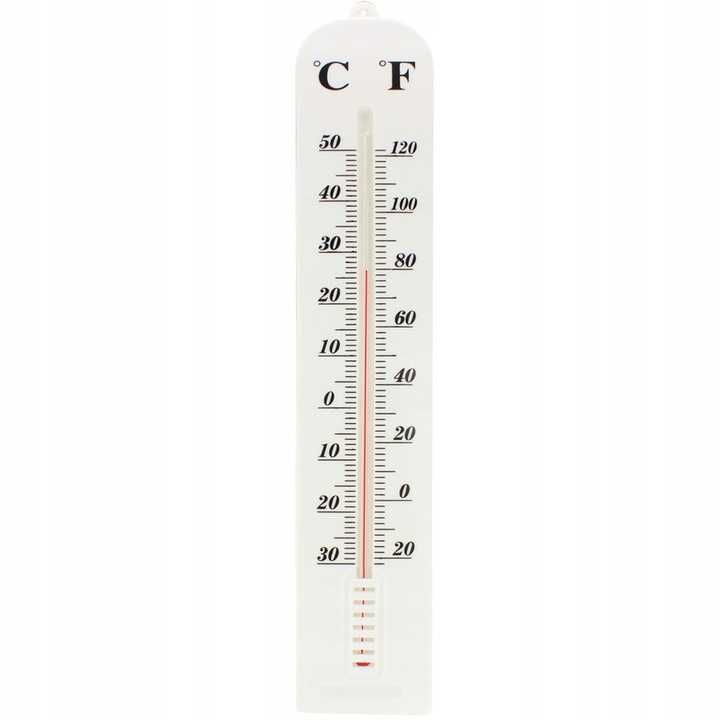 Termometr  WEWNĘTRZNY ZEWNĘTRZNY DUŻY XXL 40 cm Płaski  -30°C + 50°C.