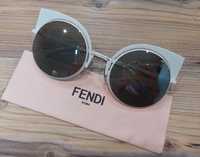 Белые металлические солнцезащитные очки-кошки FF 0177/S от Fendi!