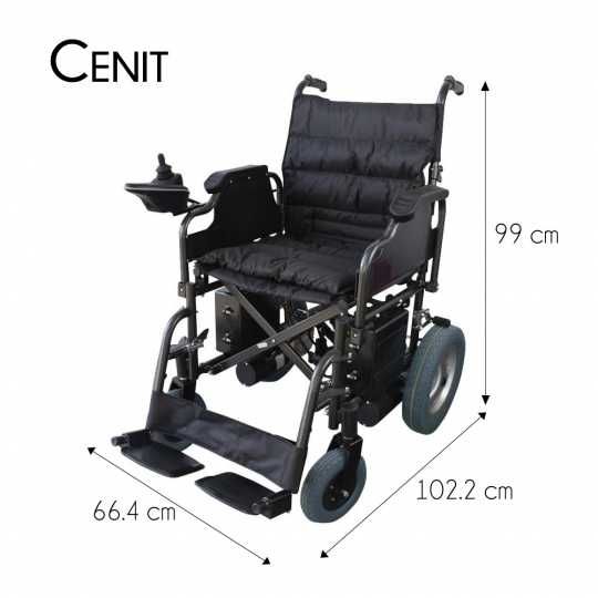Cadeira de rodas elétrica NOVA, dobrável, autonomia 20 km, preta