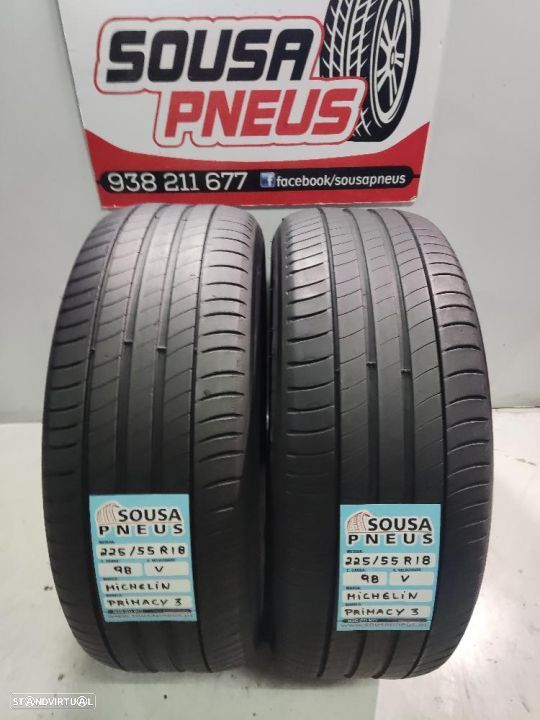 2 pneus semi novos 225-55r18 michelin - oferta dos portes 120 EUROS
