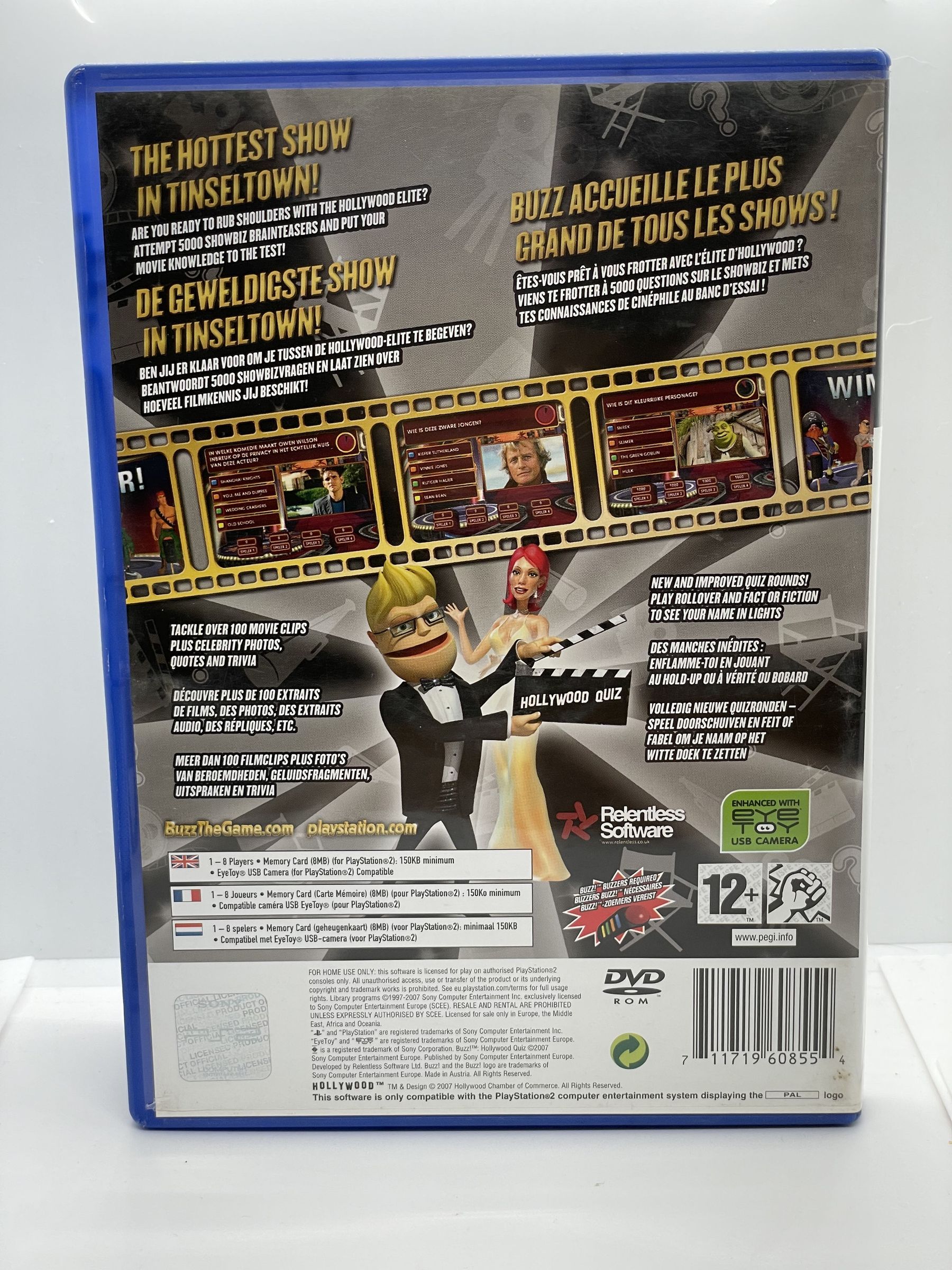 Buzz Hollywood Quiz PS2 PlayStation 2 Po Angielsku