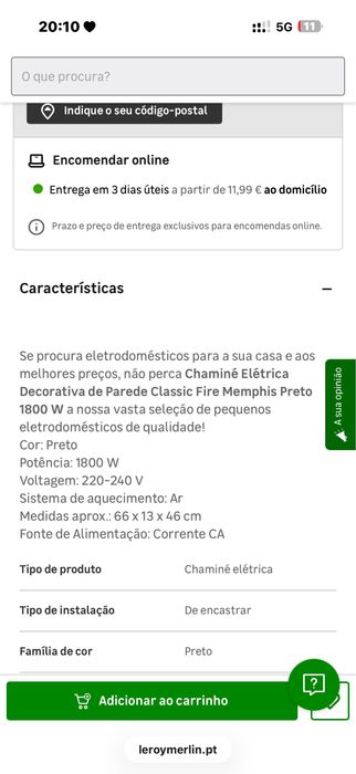 Aquecedor lareira