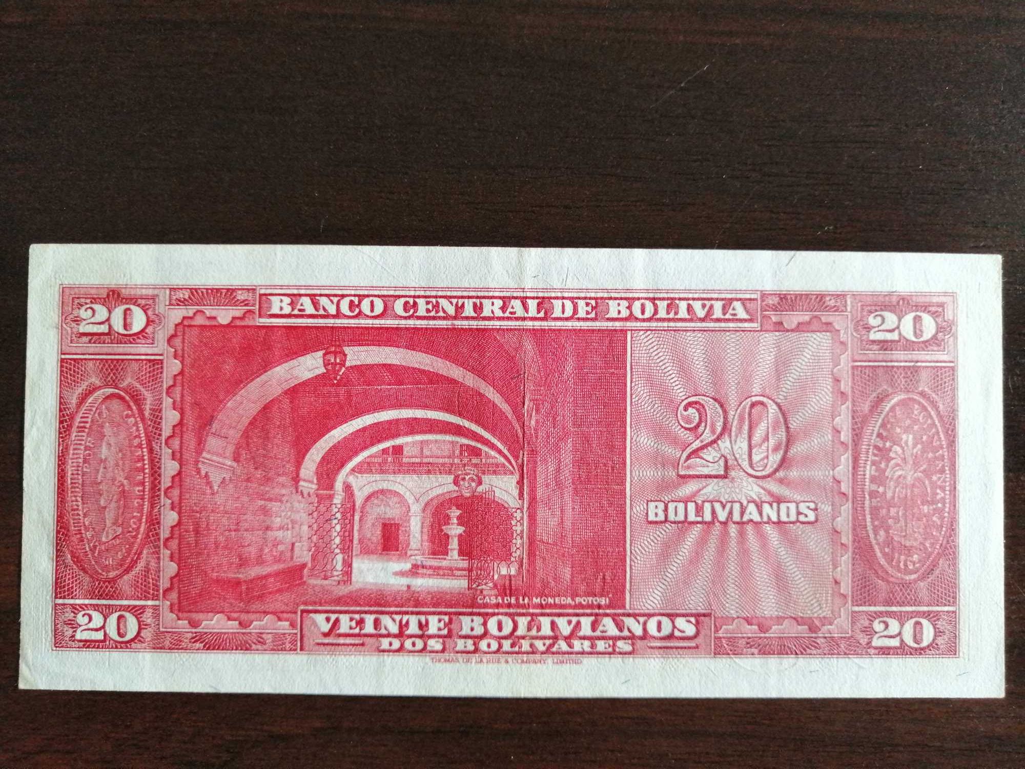 Banknot Boliwia 20 1945r.