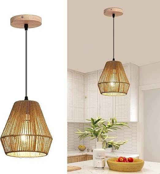 Ratanowa Lampa w Stylu Boho